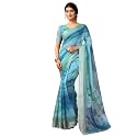 Satrani Women39s Linen Printed amp Zari Border