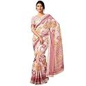 Satrani Women39s Linen Printed amp Zari Border