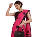 Satrani Women39s Linen Printed Saree with Unstitched