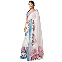 Satrani Women39s Linen Printed amp Zari Border