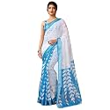 Satrani Women39s Linen Printed amp Zari Border