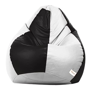 sattva classic bean bag cover without beans xxxl size - black white