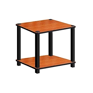 sattva turn-n-tube 2 tier corner display rack multipurpose wall corner bookshelf standing rack shelf living room metal easy assembly space saving_square shape large