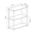 SATTVA Turn-N-Tube 3 Tier Corner Display Rack Multipurpose Wall Corner Bookshelf, Standing Rack Shelf, Living Room, Metal, Easy Assembly, Space Saving_Rectangle Shape