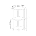 SATTVA Turn-N-Tube 3 Tier Corner Display Rack Multipurpose Wall Corner Bookshelf, Standing Rack Shelf, Living Room, Metal, Easy Assembly, Space Saving_Triangle Shape