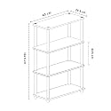 SATTVA Turn-N-Tube 4 Tier Corner Display Rack Multipurpose Wall Corner Bookshelf, Standing Rack Shelf, Living Room, Metal, Easy Assembly, Space Saving_Rectangle Shape