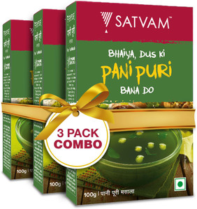 satvam panipuri masala pack of 3  3  100 grams 3 x 100 g