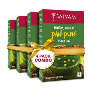 satvam panipuri masala pack of 4  4  100 grams 4 x 100 g