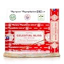 Satya Celestial Bliss Incense Sticks, Satya Bng (Bangalore) Insenses 15gmx12 Pack with Raajsee Incense Holder Bundle, Satya Nagchampa Natural Incense