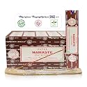 Satya Namaste Incense Sticks, Satya Bng (Bangalore) Insenses 15gmx12 Pack with Raajsee Incense Holder Bundle, Satya Nagchampa Natural Incense