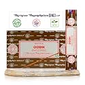 Satya Oodh Incense Sticks, Satya Bng Insenses 15gmx12 Pack with Raajsee Incense Holder Bundle, Satya Nagchampa Natural Incense
