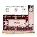 Satya Opium Incense Sticks, Satya Bng (Bangalore) Insenses 15gmx12 Pack with Raajsee Incense Holder Bundle, Satya Nagchampa Natural Incense