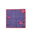 Satya Paul Purple Silk Tie Pocket Square Metal Cufflink Set for Men