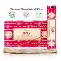Satya Rose Incense Sticks, Satya Bng Insenses 15gmx12 Pack with Raajsee Incense Holder Bundle, Satya Nagchampa Natural Incense