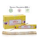 Satya Vanilla Incense Sticks - Bng 15gmx12 Pack With Raajsee Incense Holder Bundle - Nagchampa Natural
