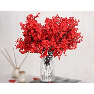 satyam kraft 1 bunch artificial babys breath gypsophila flowers bunch  fabric bouquet for home decor bouquets bedroom living room without vase