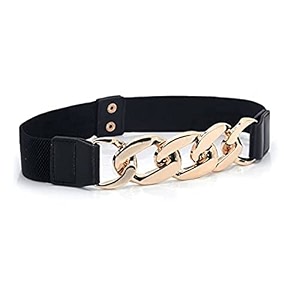 satyam kraft women39s waist pu leather belt for dress saree dresses jeans  stylish leather adjustable belt for ladies girls  western amp traditional chain belt  party wedding fashion black
