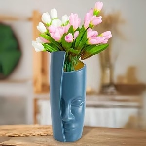 SATYAM KRAFT 1 Pcs Face-Shaped Vase for