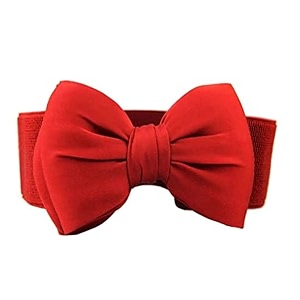 satyam kraft 1 pcs women39s bowknot design stretchable stylish waist belts kanduro-belt for girls women saree western dress gown traditional dress for valentine red fabric