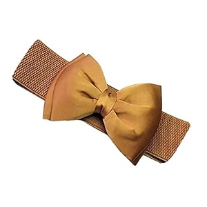 satyam kraft 1 pcs women39s bowknot design stretchable  stylish belt for ladies girls  western amp traditional chain belt  party wedding fashion brown