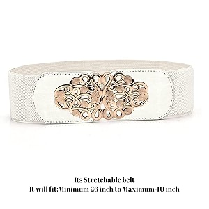 satyam kraft 1 pcs women39s bowknot design stretchable stylish design ladies womens waist belts kanduro-belt for fancy girlswomen sareewestern dressgown traditional dress for valentinewhite