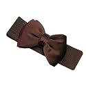 SATYAM KRAFT 1 Pcs Women's Bowknot Design Stretchable Stylish Design Ladies Womens Waist Belts kanduro-Belt for Fancy Girls, Women Saree, Western Dress, Gown, Traditional Dress (Dark Brown)
