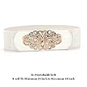 SATYAM KRAFT 1 Pcs Women's Bowknot Design Stretchable Stylish Design Ladies Womens Waist Belts kanduro-Belt for Fancy Girls,Women Saree,Western Dress,Gown, Traditional Dress For Valentine(White)