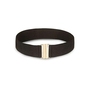 satyam kraft 1 pcs women belt stretchable metal closure adjustable stylish belt for ladies girls  western amp traditional chain belt  party wedding fashion black