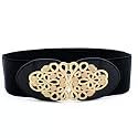 SATYAM KRAFT 1 Pcs Women Decorative Stretchy Belt Stylish Design Ladies Womens Waist Belts kanduro-Belt for Girls, Saree, Western Dress, Gown Dresses, Traditional Dress, Gown (Black)