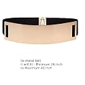 SATYAM KRAFT Women's Metal Wide Plate Adjustable Silver Ladies kanduro-Belt for Diwali Gift, Birthday, Anniversary Women and Girls (3.5 cm Wide)