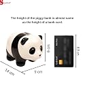 SATYAM KRAFT 1 Piece Polyresin Piggy Bank, Kids Coin Box Gullak, Coin Holder Showpiece for Rupees Saving, Coin Storage Box for Girl, boy, Adults-Money Kilona ATM for Gifting, Birthday (Panda)