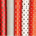 SATYAM KRAFT 10 Pcs Red and White Gift Wrapping Paper Sheets for Birthday Packing, Gifting,Wrapping Paper Set, Gift Wrapper to wrap Valentine gifts (SIZE : 71 cm x 48 cm)