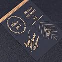 SATYAM KRAFT 10 Pcs Black Gift Tags with Gold Foil Text – “Love You”, “For You”, “Piece of My Heart” | Decorative Tags for Wedding, Birthday, Return Gifts, Cake Boxes &amp; Handmade Gifting (Black)