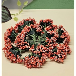 satyam kraft 12 bunch decorative artificial pollen flower perfect for tiara wedding jewelry amp diy making flowers for bouquet hamper trousseau decoration items12 bunch of 144 pollen each