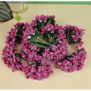 satyam kraft fabric 12 bunch artificial pollen flower perfect for tiarajewelry amp diy flowers for diwalibouquethampertrousseau decorationdeepawaliitems12 bunch of 12 pollen eachdark pink