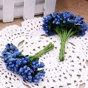 satyam kraft 12 bunch decorative artificial pollen flower perfect for tiara wedding jewelry amp diy making flowers for bouquet hamper trousseau decoration items12 bunch of 144 pollen each