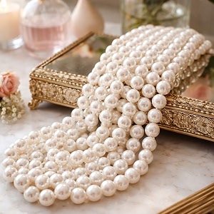 satyam kraft white artificial moti 12 mm  300 pieces pearl beads for diy jewelry making beading crafting scrapbooking amp embroidery  perfect for wedding decorations gifts amp craft projects