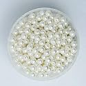 SATYAM KRAFT 1200 Pcs White Artificial Pearl Beads (4mm) | Loose Pearl Moti Beads Making Kit for DIY Jewelry Craft Hand Work Sewing Beading Embroidery Scrapbooking Art Decoration Gift Packing Decor