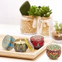 SATYAM KRAFT 2 Pcs Tin Can Round Shape Aroma Scented Soy Wax Candle Perfect for Christmas, Festive Gifting, Wedding, Home Decor, Ganpati Decoration, Birthday, Decorative Candle
