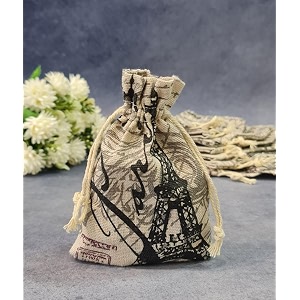 SATYAM KRAFT 20 Pcs Jute Potli Bags