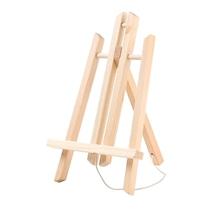 satyam kraft 1 pcs foldable and lightweight wooden tabletop display easel painting stand for displaying great artwork artists drawing sketching reading and also for blackboards 40 cm