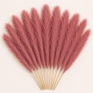 SATYAM KRAFT 48 Pcs Faux Pampas Grass