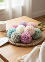 Satyam Kraft 5 Pcs Artificial Chrysanthemum Ball Hydrangea Flower for Home Decor,Valentine Multicolor Chrysanthemum Artificial Flower