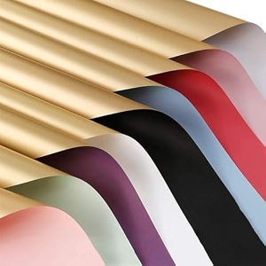satyam kraft 5 pcs golden gift wrapping paper sheets stripe colorful for all occasion to wrap gifts and flowers 5 pcs each paper size  28 inch x 19 inch