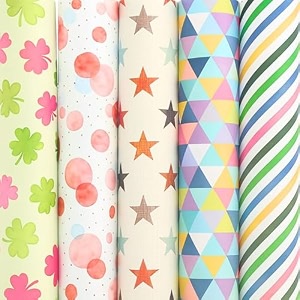 satyam kraft 5 pcs gift wrapping paper for gift packing bouquet  gift sheets for himher girlfriend boyfriend birthday wedding enagagement anniversary chocolate packing return gifts floral decoration amp christmas gifts wrapping