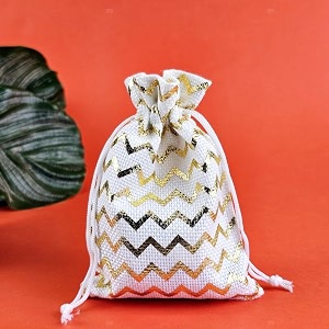 SATYAM KRAFT 50 Pcs Jute Potli Bags
