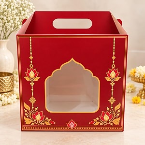SATYAM KRAFT 6 Pcs Red Golden