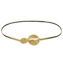 SATYAM KRAFT 1 Pcs Women's Angel Wings Women Stretchy Metal Belt Adjustable Stylish Design Ladies Waist Belts kanduro-Belt for Girls, Women Saree for Valentine(Leaf Belt Pack of 1)