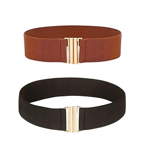 satyam kraft 2 pcs women39s elastic stretchy resin round buckle belt skinny waist stylish belt for girls women saree western dress traditional dress long gown for valentinecombo