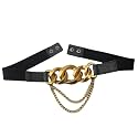 SATYAM KRAFT Women's Metal Wide Plate Adjustable Silver Ladies kanduro-Belt for Diwali Gift, Birthday, Anniversary Women and Girls (3.5 cm Wide)